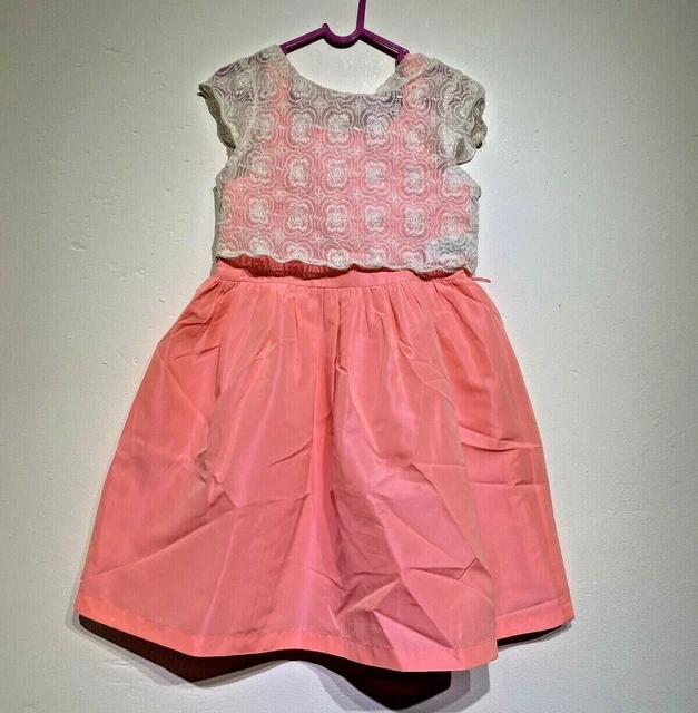 Abito da damigella d'onore rosa Next per ragazze con top in pizzo damigella d'onore MINI abito 7 anni