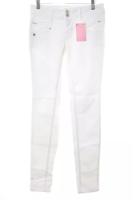 FREEMAN T. PORTER Jeans a sigaretta Donna Taglia IT 40 bianco stile casual