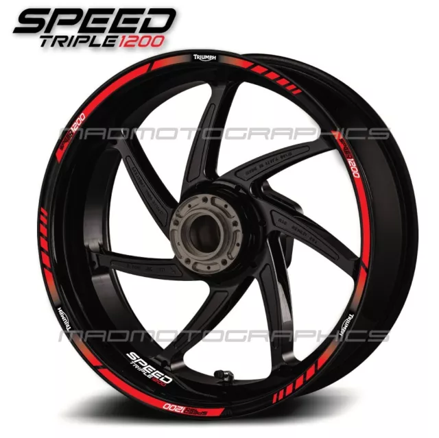 Speed Triple 1200 Felgen Rand Aufkleber stickers Laminiert rim streifen triumph