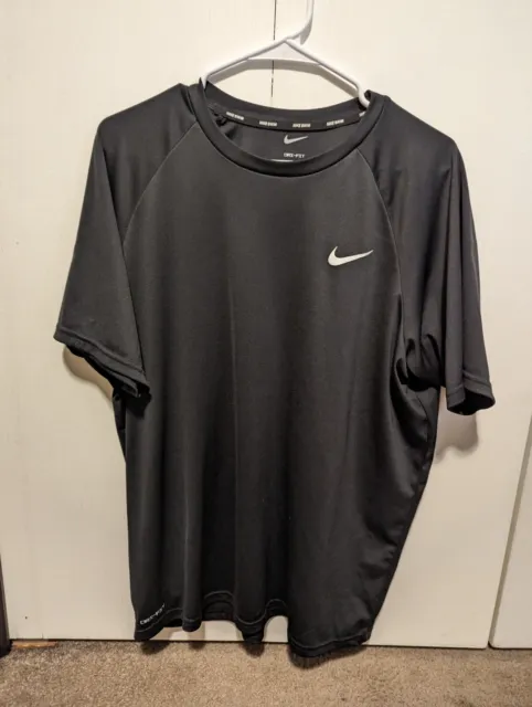 Nike Dri Fit Mens Swim Shirt UPF 40+ XL NESSA589-001 Black