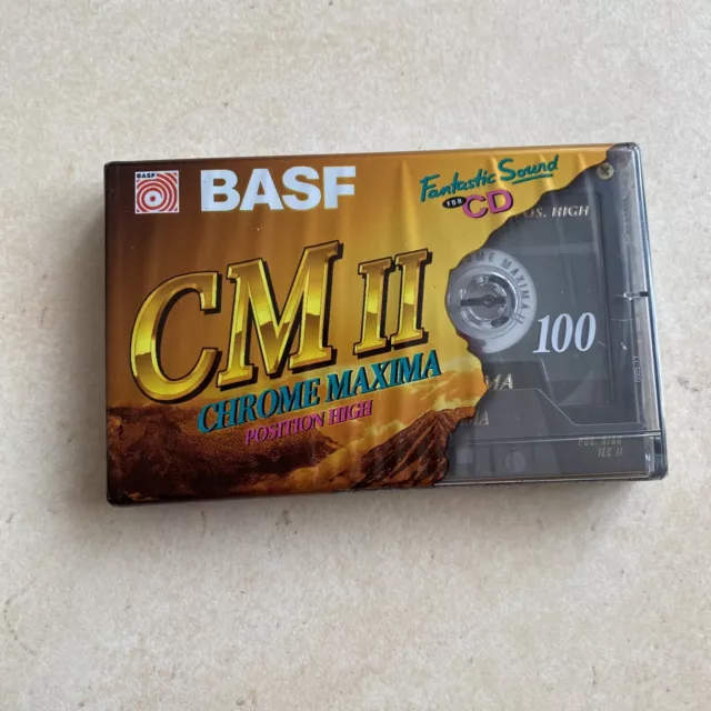 K7 Cassette Audio BASF CM II CMII Chrome Maxima 100min Position High - NEUF