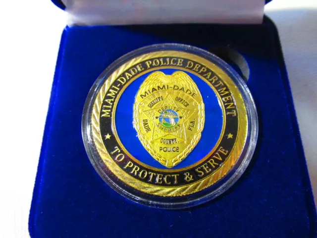 MIAMI-DADE Police Dept. Challenge Coin w/ Presentation Box