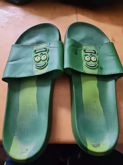 Sandalias deportivas de novedad para hombre talla 13 encurtidos Rick and Morty