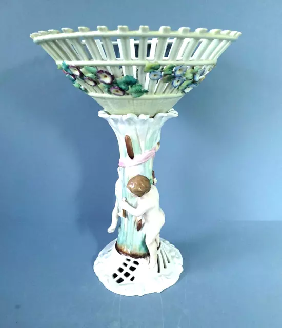 German porcelain flower encrusted Centrepiece circa early 1900s 3