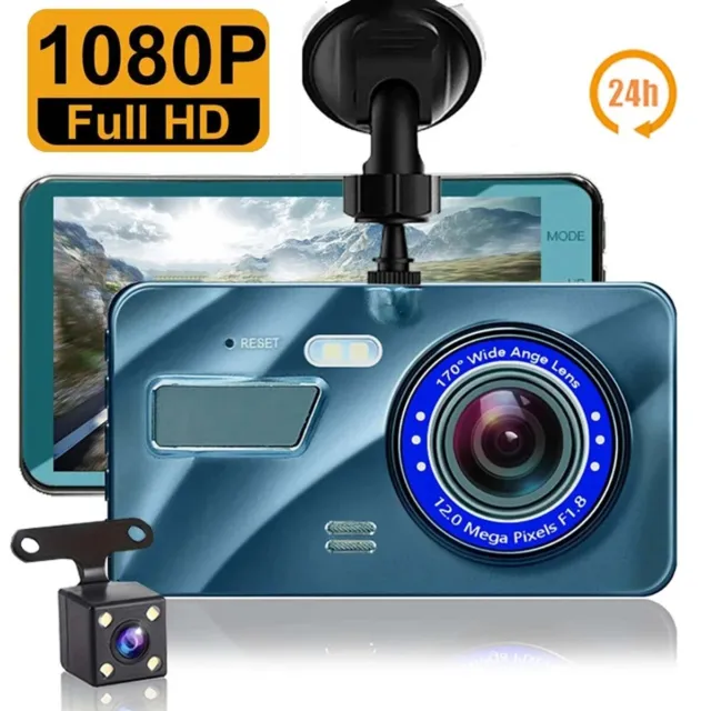 HD 1080P Car Dash Camera Video DVR Recorder Front and Rear Night Vision Dual Cam