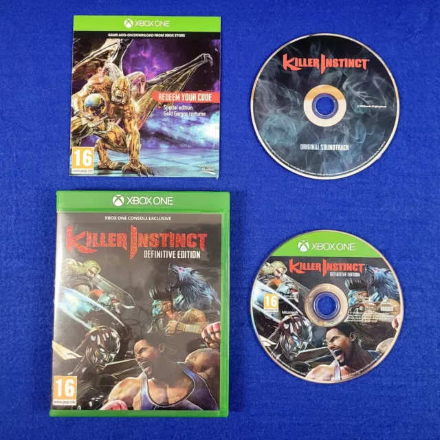 xbox one KILLER INSTINCT Definitive Edition + SOUNDTRACK CD REGION FREE PAL UK