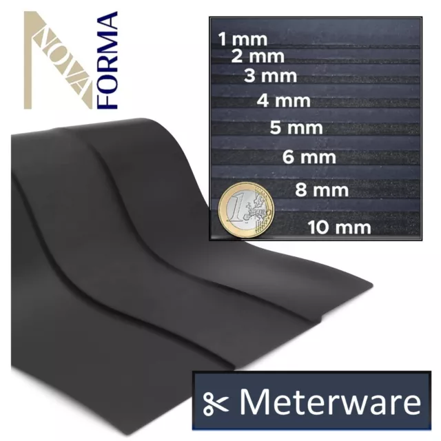 Gummiplatte 1m² NR/SBR - 2mm Stärke 120x83cm Schwarz