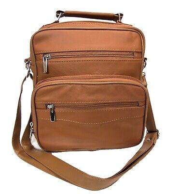 7 Pocket Multi-Function Genuine Leather Purse Handbag w/Organizer Top Handle