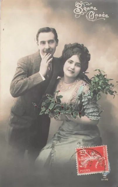 Lot 5 Cartes Postales Fantaisie Couples Elegants - Theme 3374