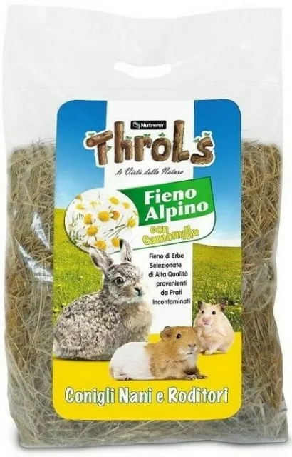 Foin Alpin Aliments pour Animaux Lapins Nains Hamster Nano Throls Avec Camomille
