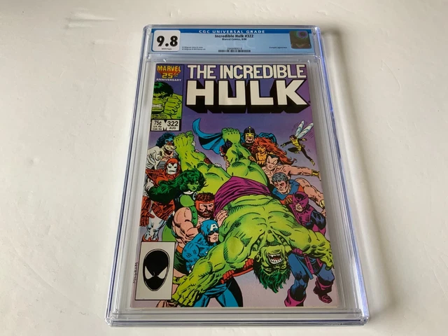 Incredible Hulk 322 Cgc 9.8 White Pages Avengers Tigra Marvel Comic 1986