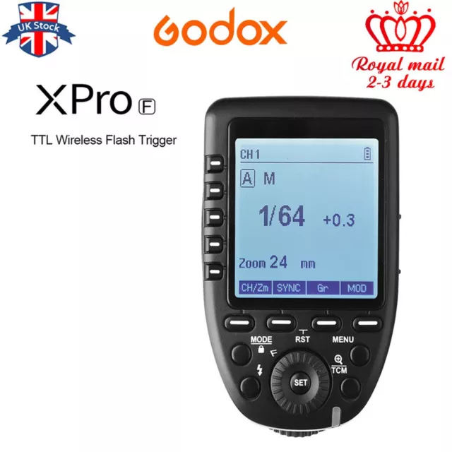 GODOX XRPO-F 2.4G X TTL Large LCD Wireless Transmitter Trigger For Fuji Camera