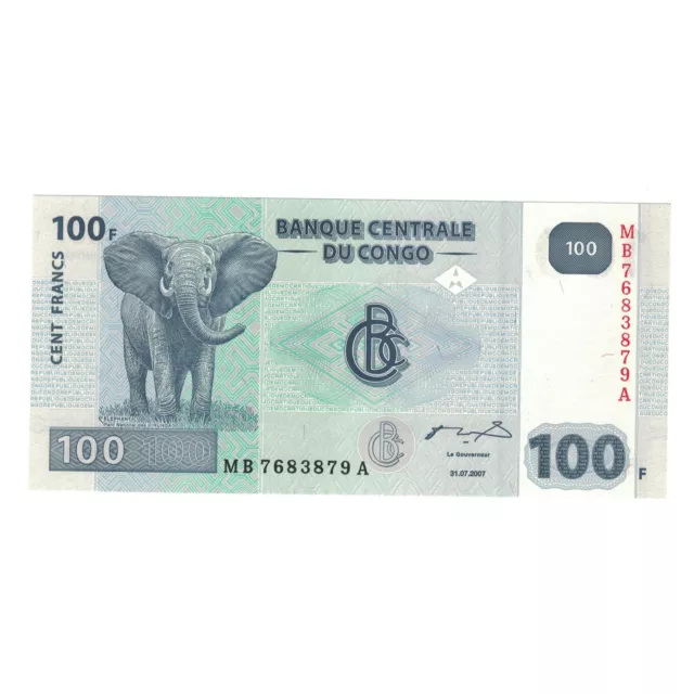 [#144100] Banknote, Congo Democratic Republic, 100 Francs, 2007, 2007-07-31, KM: