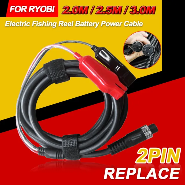 3M 2M POWER Cable For Shimano 6PIN Electric Reel Power Air Cord 6 Pin -2pin  £31.33 - PicClick UK