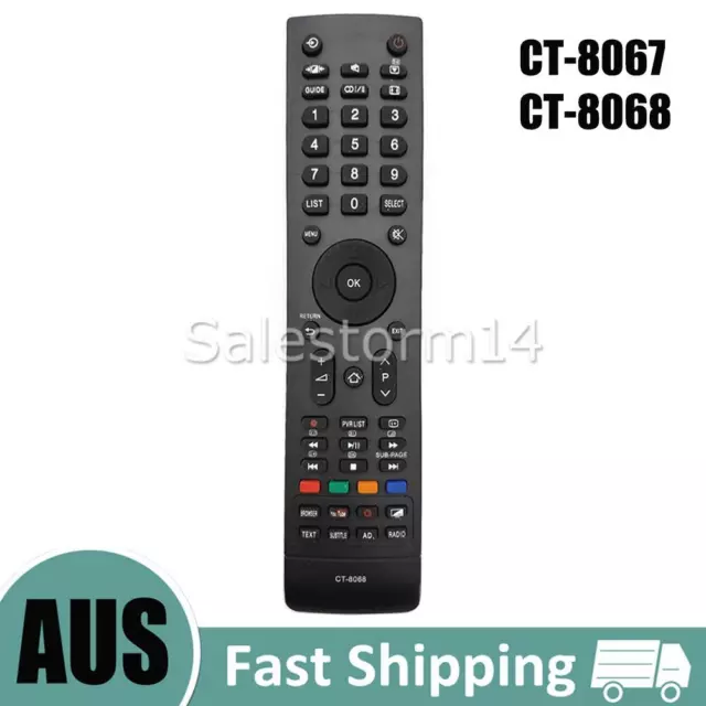 For TOSHIBA Replacement TV Remote Control for models CT-8067, CT-8068