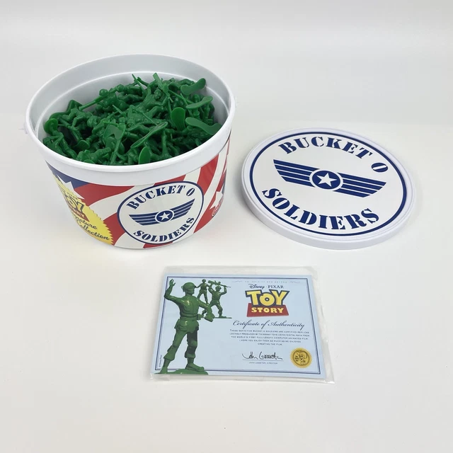 TOY STORY BUCKET O Soldiers 113 Green Army Men Thinkaway Toys Disney