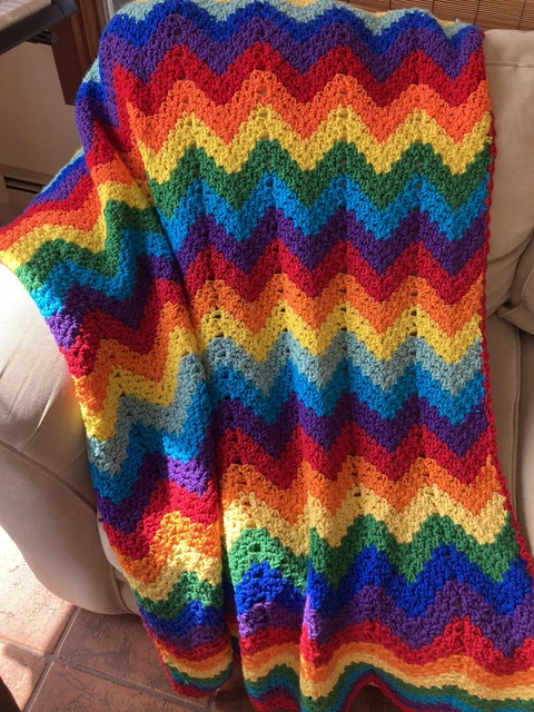 handmade afghan crocheted blanket throw blanket