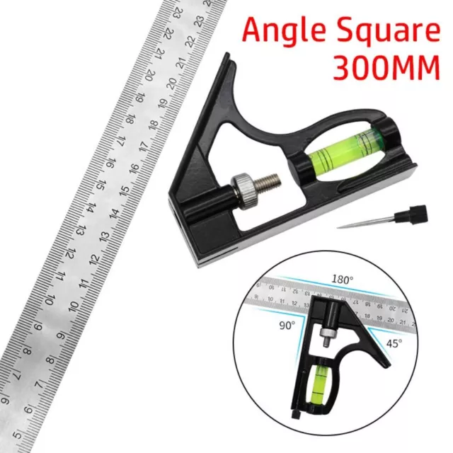 Niveau d'esprit Règle à angle droit 300MM Outils de mesure de travail du bois