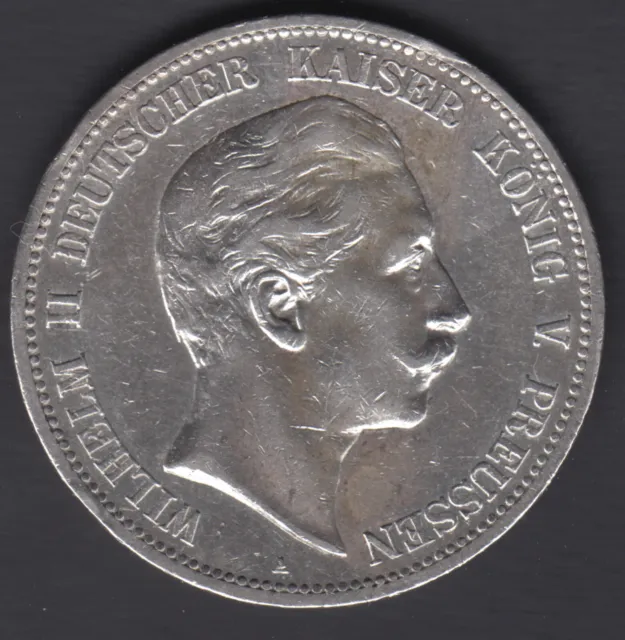 Moneda Alemania Funf 5 Mark 1908 A Deutsches Reich Wilhelm Ii Prusia - Plata