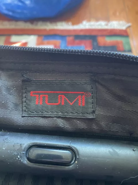 TUMI Alpha Deluxe Expandable Wheeled Rolling Briefcase Black Travel Bag 3