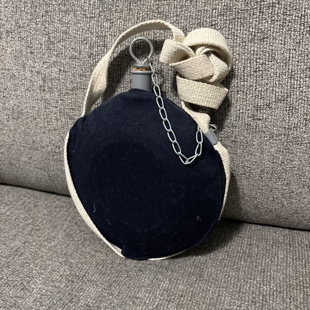 thumbnail image 2 of US Union Army Civil War Canteen Replica - Sky Blue Wool Cover With Canvas Strap 2 of 10