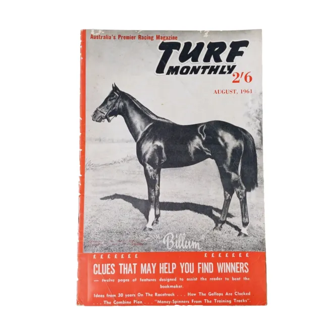 Turf Monthly Magazine - August 1961  - Vintage