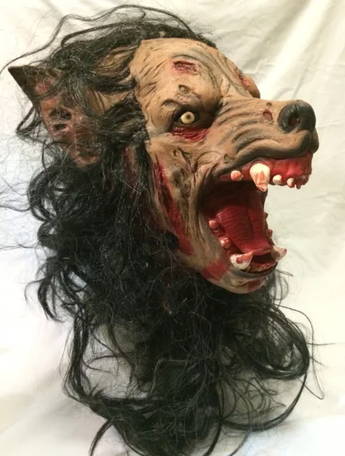 Zombie Werewolf Mask Latex Halloween Fancy Dress Costume Wolf Snarling Dog