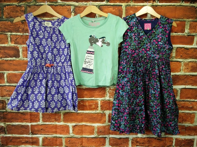 Girls Bundle Age 3-4 Mini Boden Dress Joules T-Shirt & Dress Summer Set 104Cm
