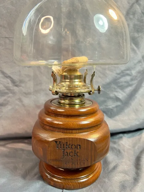 VTG Yukon Jack Canadian Whiskey Oil Lamp 80s Holiday Bar Promo NOS original box