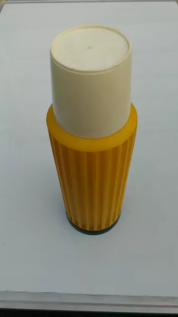 THERMOS A CAFE VINTAGE RETRO ANCIEN jaune 70' 80' flask