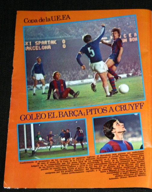 Poster Géant RARE Johann Cruyff FC Barcelone - Liga Espagnole - Vintage