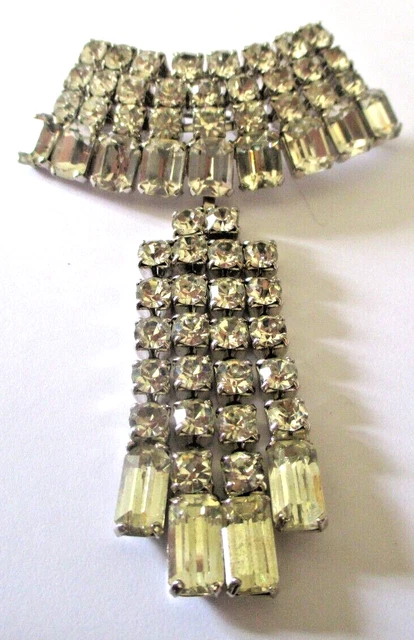 Broche Ancienne Art Déco - Argent Filigrané Doré Avec Incrustations De Marcassites