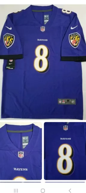 Baltimore Ravens LAMAR JACKSON Stitched Football Jersey Men's Size M NWT