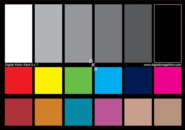 Juego de 2 balance de blancos y calibración de color DKK 5"" X 7"" con 12% y 18% gris
