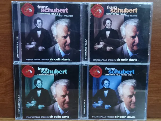 Schubert: Symphonies 1 - 6, 8 & 9 {Staatskapelle Dresden, Colin Davis} (4 CDs)