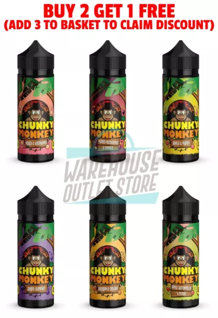 Chunky Monkey 100ml E Liquid Vape Juice 0mg 70/30 VG/PG