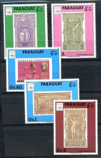 PARAGUAY Yvert # 2490/4, Complete Set, Stamp on Stamp, MNH, VF