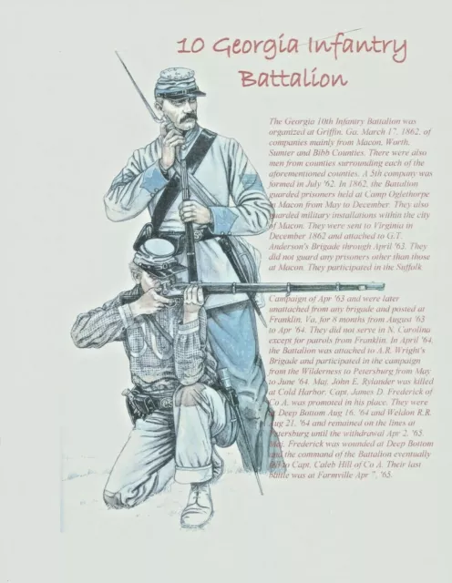 Civil War History of the 10th Georgia Infantry Battalion