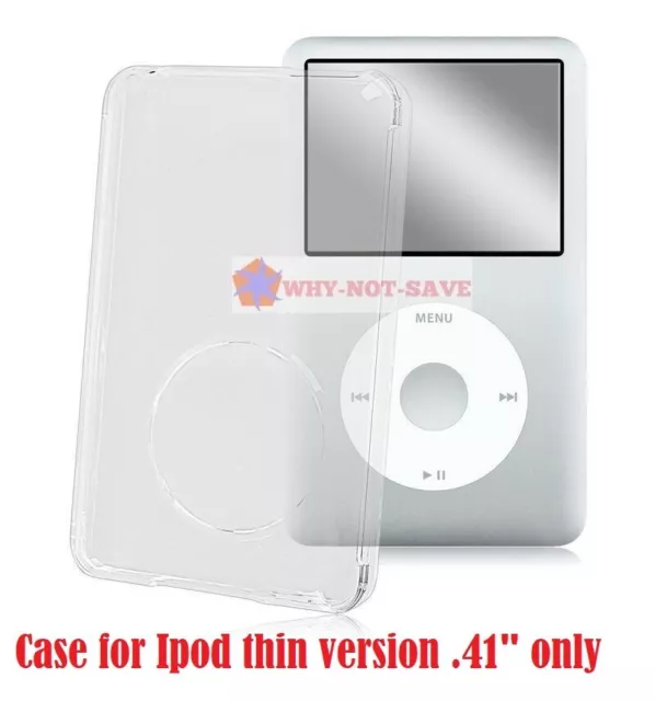 Coque avant transparente dure pour iPod Classic 5e génération A1136 30 Go 60 Go 80 Go