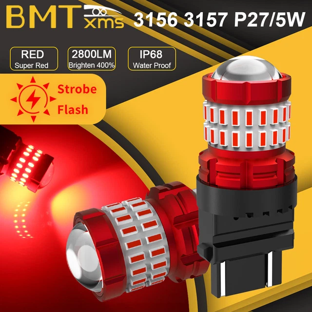 2X LED Brake Tail Light Strobe Flash 3157 Red for Jeep Grand Cherokee 1996-2021