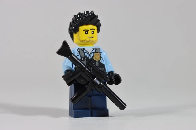 LEGO® City Police Minifigure Officer SWAT Team Member Gun Black Hair