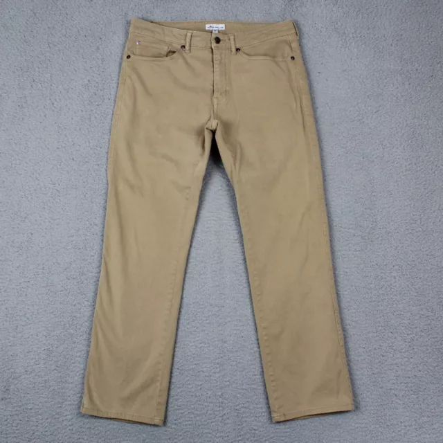 Peter Millar Chino Pants Men's 32x28 Beige Khaki 5 Pocket Cotton Blend Comfort