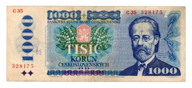 Czechoslovakia 1000 korun 1985  vf  | 222