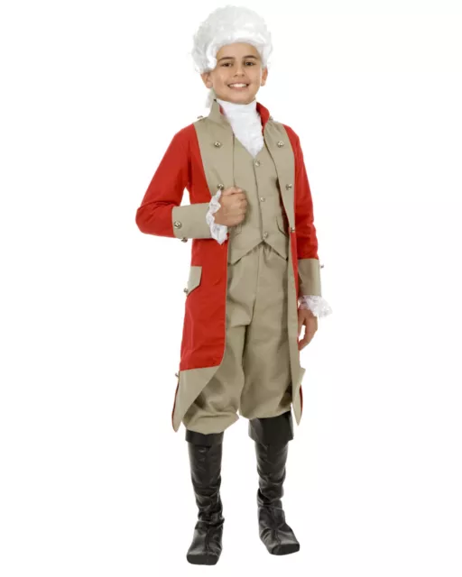 Child Boys British Red Coat Military Jacket Costume Accessory XS 4-6