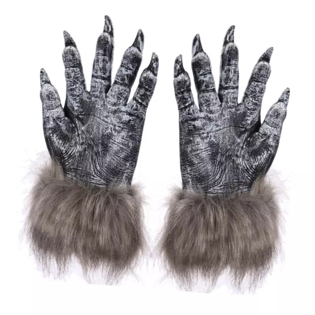 1Pair Halloween Wolf Gloves Werewolf Costume Carnival Easter Long Nail Mitts