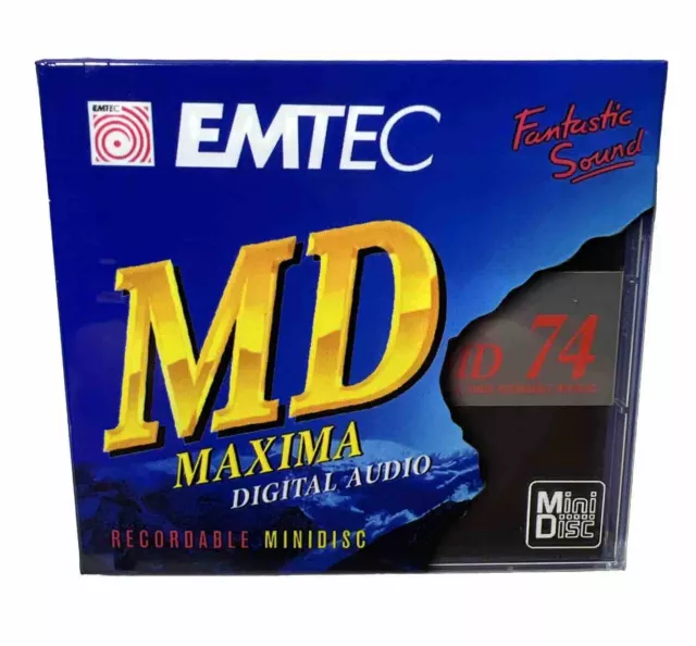 Mini-Disc Rohling | MD | EMTEC | MAXIMA, Black, Recordable MD 74 Min. NEU & OVP