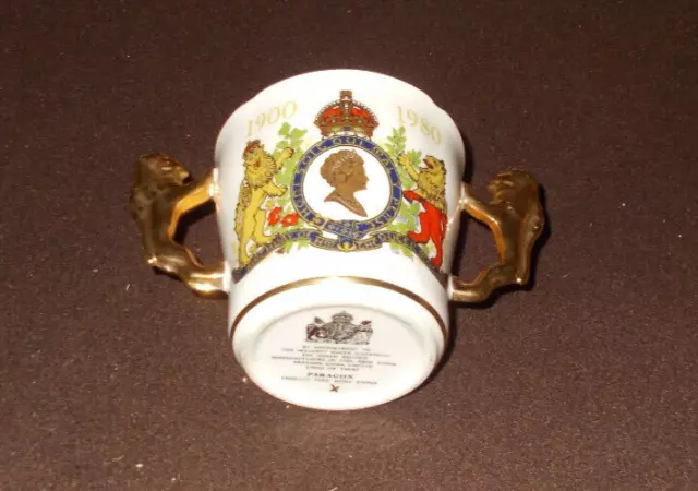 Paragon Loving Cup Queen Elizabeth The Queen Mother 1900-1980 3