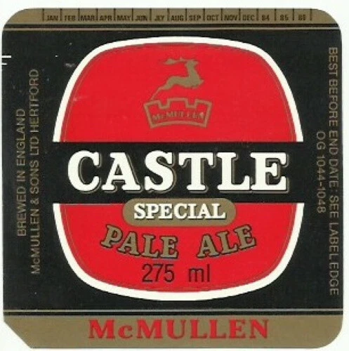 McMullens Brewery Castle Special Pale Ale 275ml Beer Bottle Label