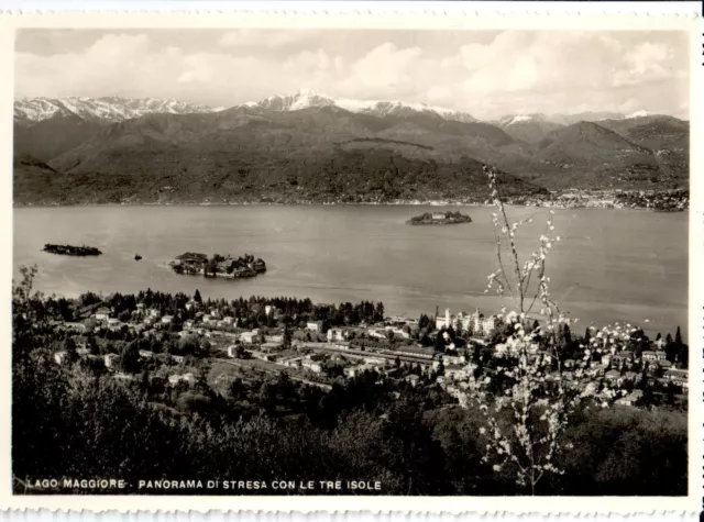 Cartolina Lago Maggiore Panorama di Stresa con le tre isole (ar253) ^