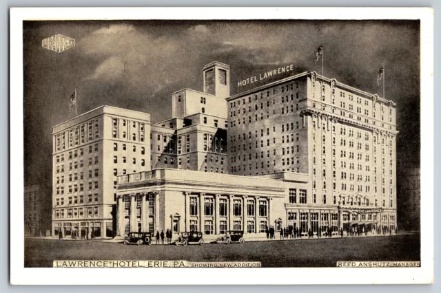 Erie, Pennsylvania PA - Hotel Lawrence Building - Vintage Postcard - Unposted